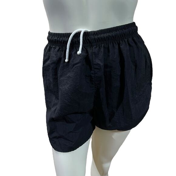 Vintage 80s Sunrays Black Swishy Shorts - Small - Picture 14 of 16